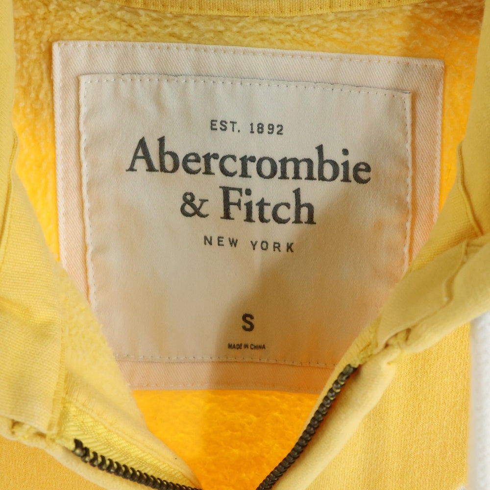 Abercrombie&Fitch(アバクロンビーアンドフィッチ) MUSCLE マッスル フロントロゴエンブロイダリー ジップアップフーディー パーカー イエロー