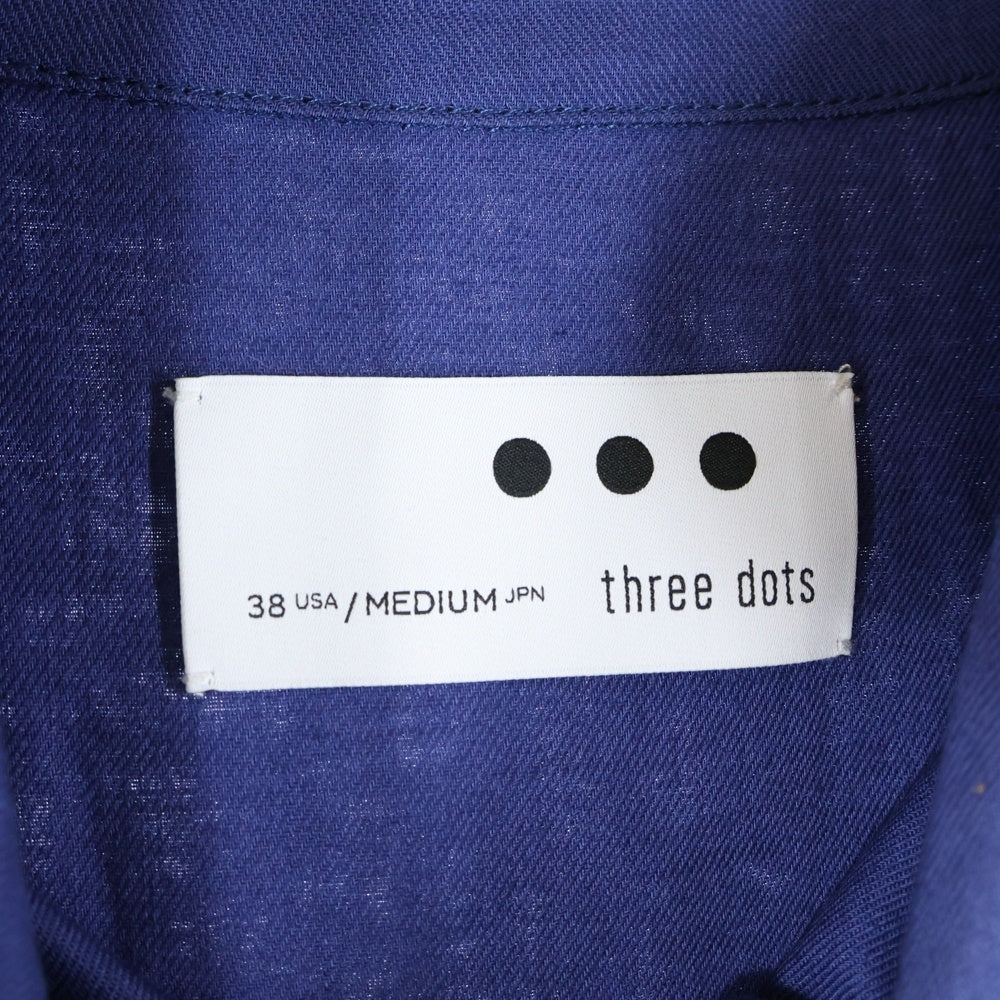 three dots(スリードッツ) ポリエステル レギュラーカラー スイングトップ ジャケット ネイビー 79314283