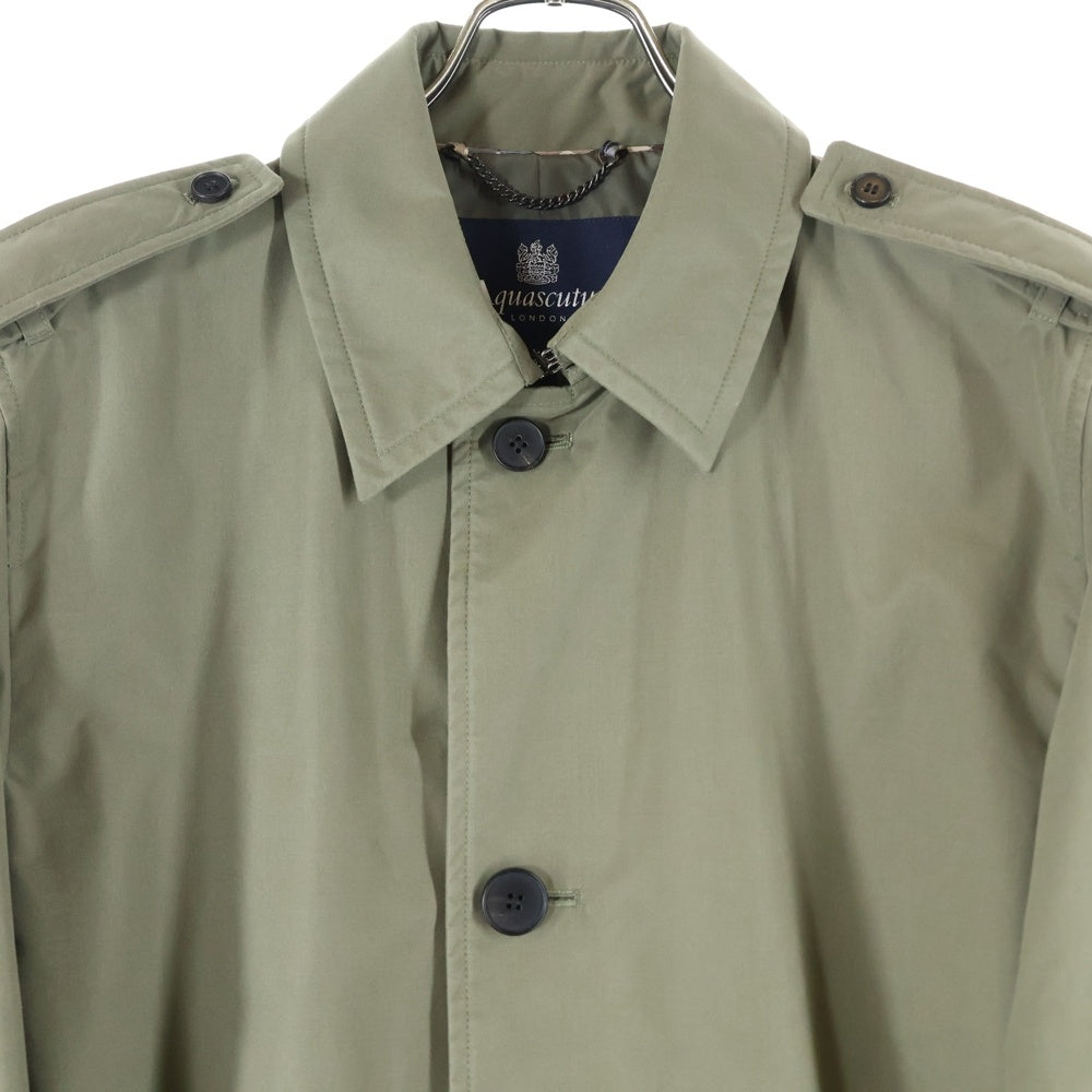 Aquascutum(アクアスキュータム) ポリエステル イングランド製 トレンチコート カーキ