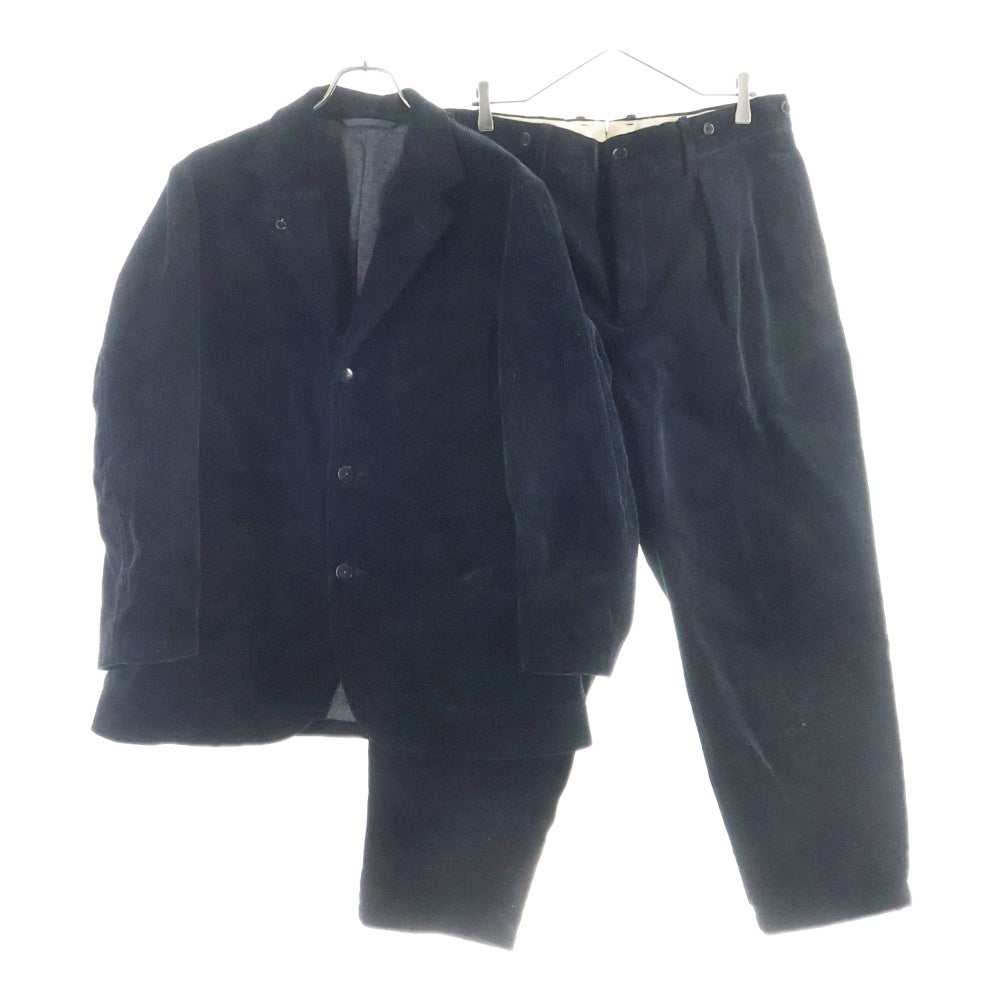 NIGEL CABOURN(ナイジェルケーボン) コーデュロイ 3B シングルテーラードジャケット 2タック テーパードパンツ セットアップ ブラック