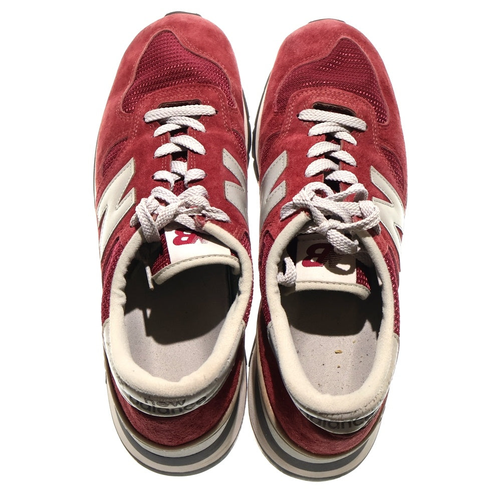 New Balance(ニューバランス) M990BD USA製 スエード ローカットスニーカー レッド US10.5/28.5cm