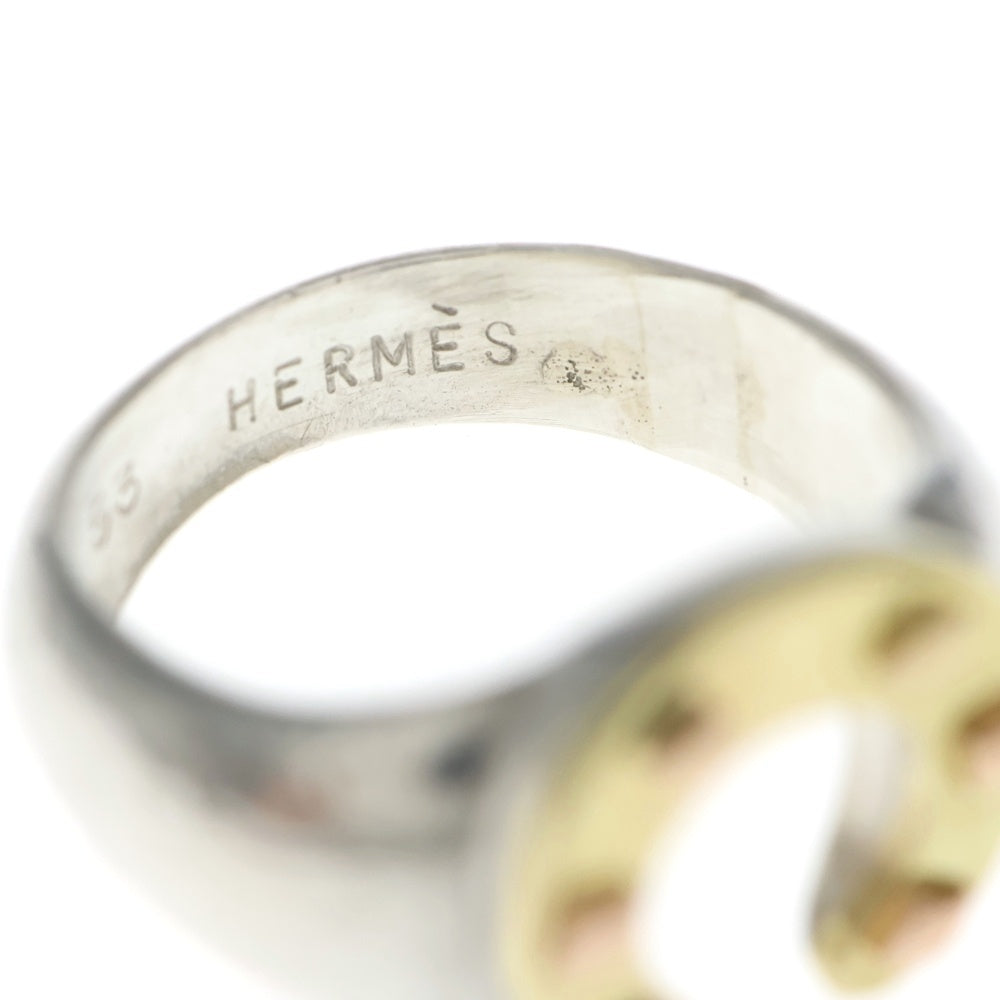 HERMES(エルメス) HORSESHOE RING ホースシュー コンビ リング シルバー/ゴールド