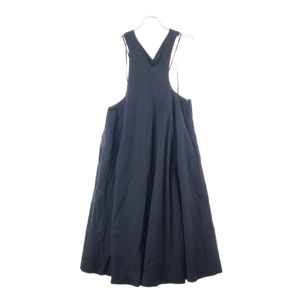 AKIRA NAKA(アキラナカ) レーヨン混 ナイロン ノースリーブワンピース ドレス レディース ブラック AS2455-BK