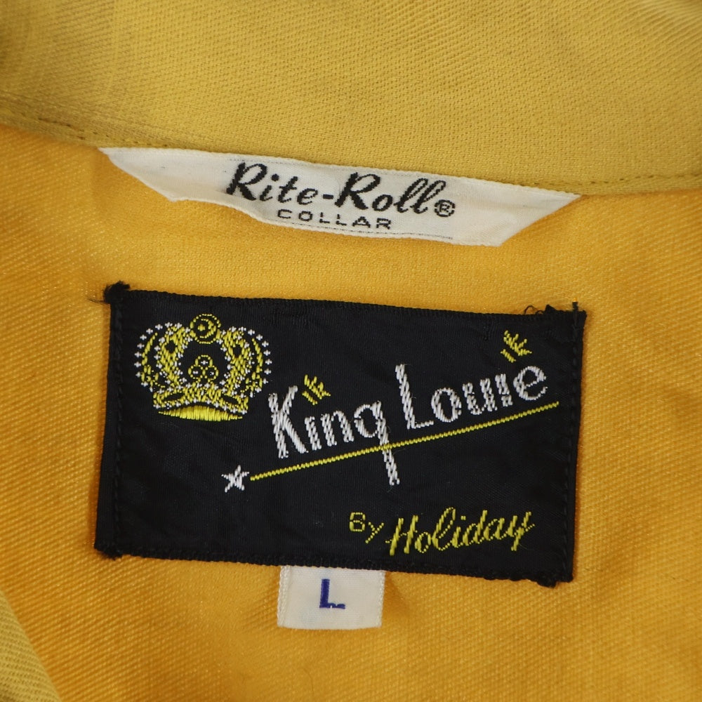 NO BRAND(ノーブランド) KING LOUIE (キングルイ) バック刺繍 ロングスリーブ オープンカラーシャツ イエロー