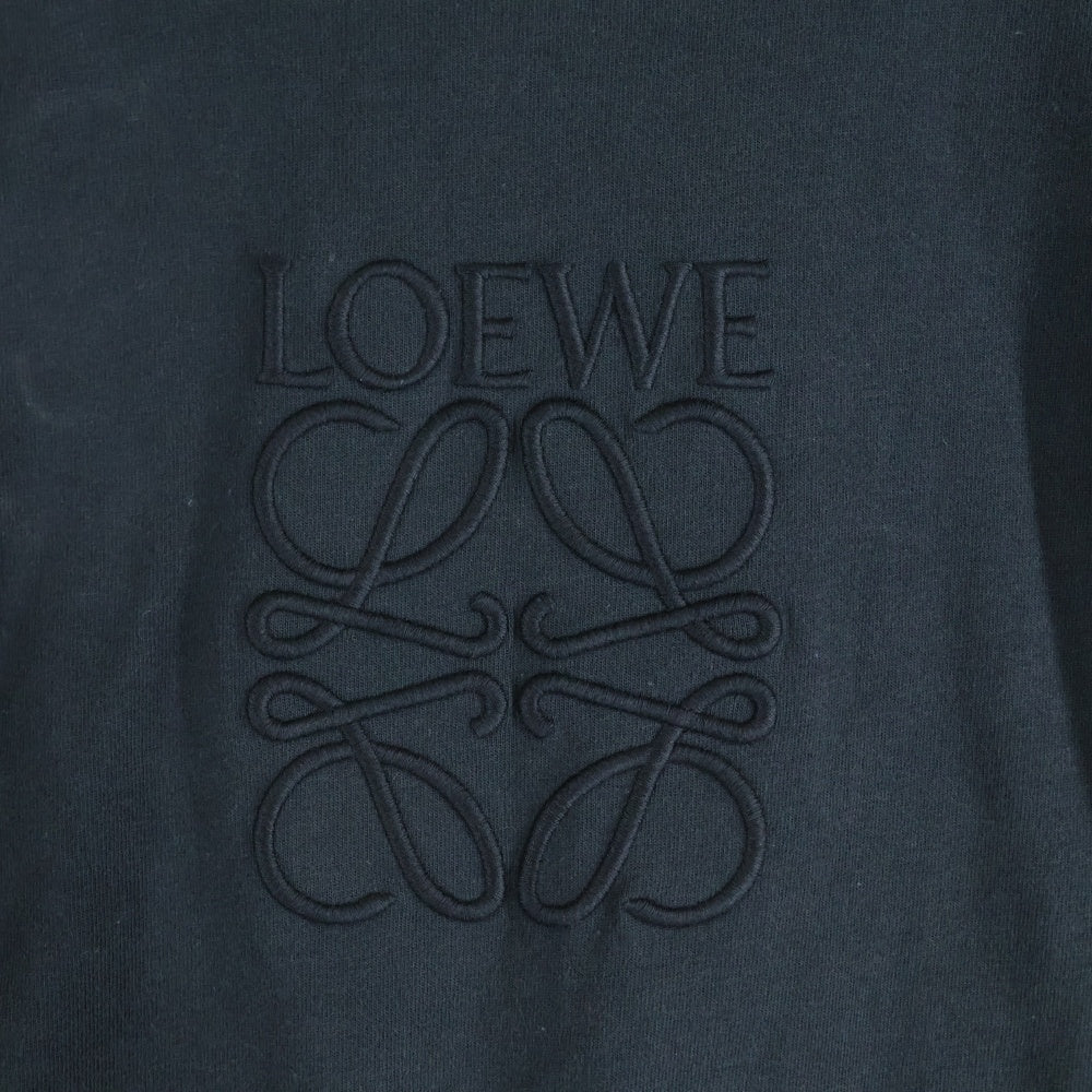 LOEWE(ロエベ) アナグラムロゴ クルーネック長袖Tシャツ カットソー ブラック H526Y22XAX