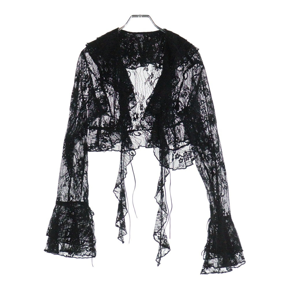 PRANK PROJECT(プランクプロジェクト) シースルー ショート丈 ロングスリーブ ブラウス レディース ブラック