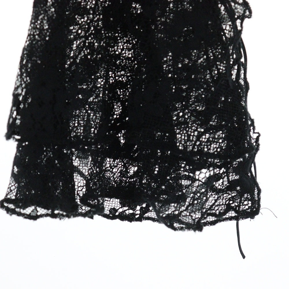 PRANK PROJECT(プランクプロジェクト) シースルー ショート丈 ロングスリーブ ブラウス レディース ブラック