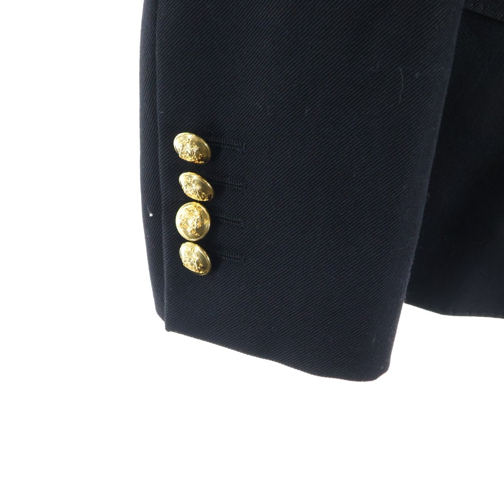 CELINE(セリーヌ) 2D SHORT JACKET IN DIAGONAL WOOL ショート ダブルテーラードジャケット イン ディアゴナル ウール ブラック 2V687092D