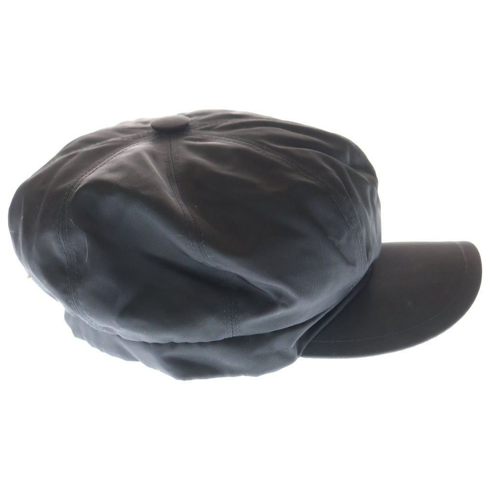 PRADA(プラダ) RE-NYLON リナイロン トライアングルロゴプレート キャスケット 帽子 ブラック 1HC551 2DMI