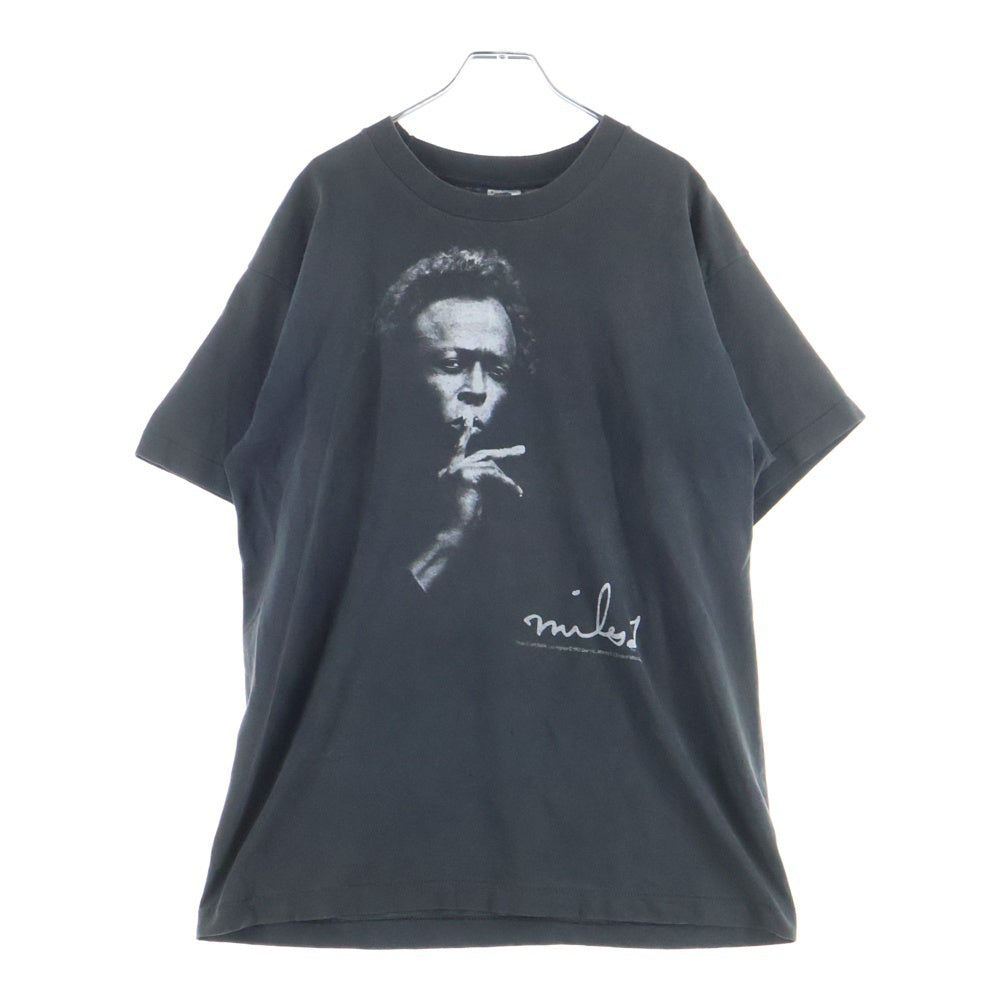 VINTAGE(ヴィンテージ) 90S VINTAGE MILES DAVIS ヴィンテージ マイルス デイヴィス クルーネック半袖Tシャツ カットソー ブラック