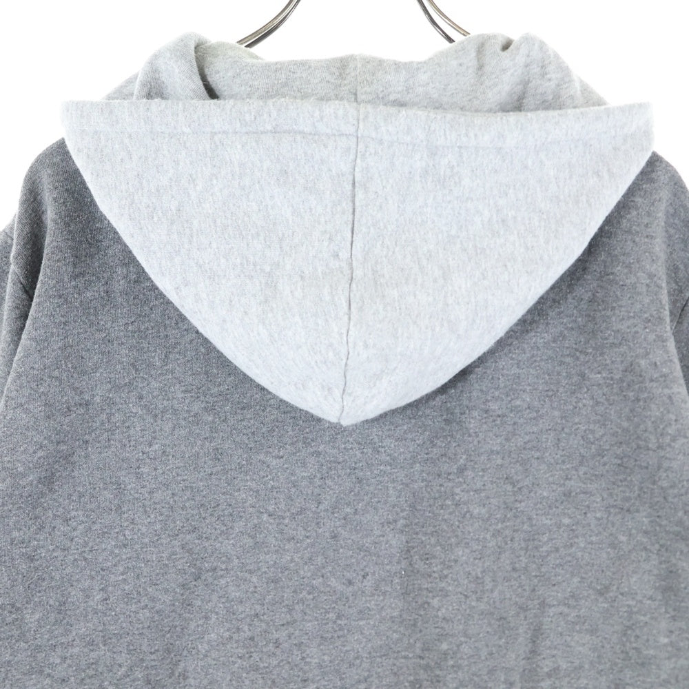 SAINT LAURENT PARIS(サンローランパリ) フード切り替え ジップアップスウェットパーカー フーディー グレー 646312 YBWU2