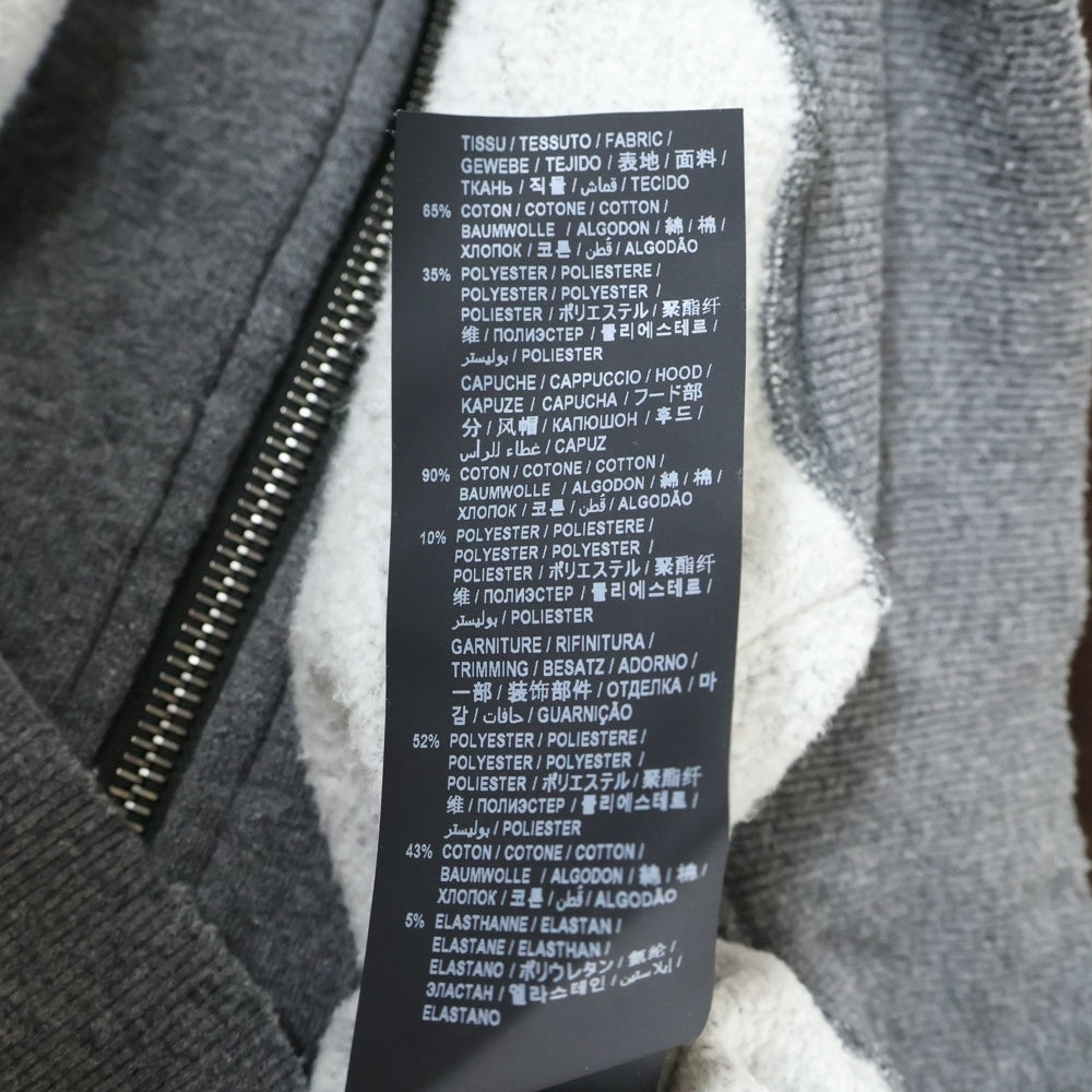 SAINT LAURENT PARIS(サンローランパリ) フード切り替え ジップアップスウェットパーカー フーディー グレー 646312 YBWU2