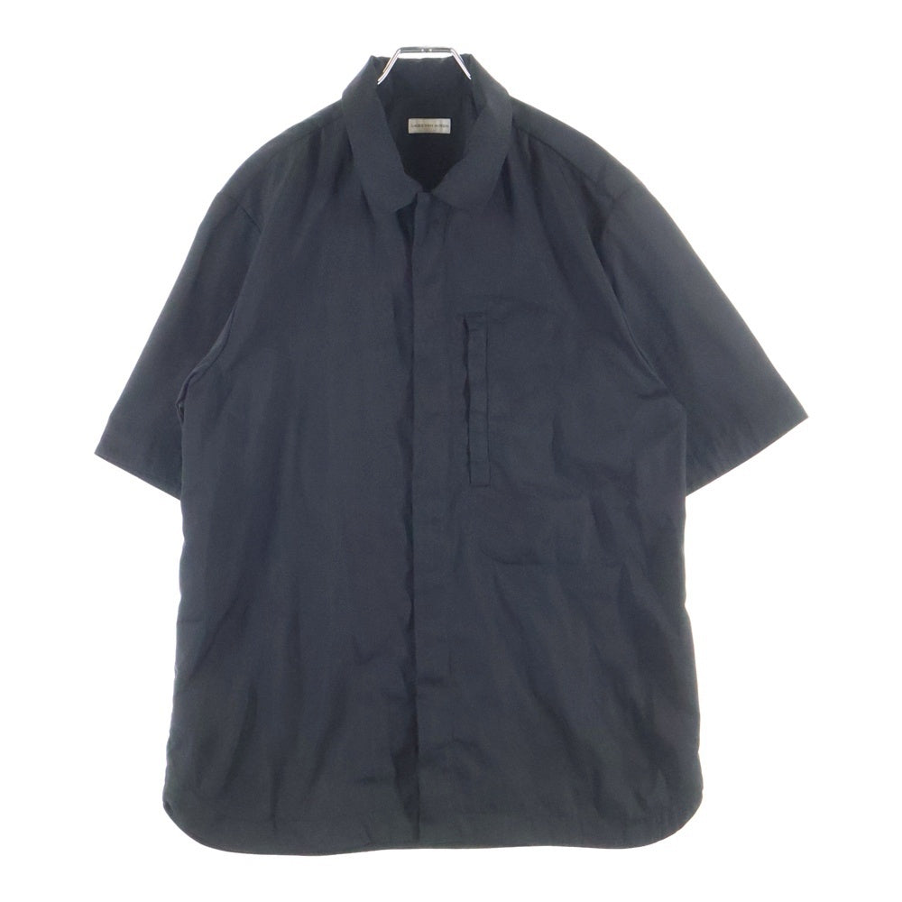 DRIES VAN NOTEN(ドリスヴァンノッテン) ショートスリーブ ジップアップシャツ ブラック 855.020734-1275-900