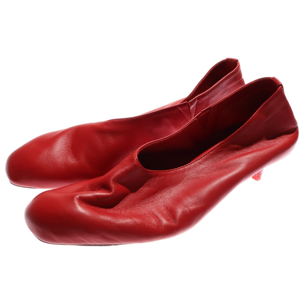 NO BRAND(ノーブランド) ST.AGNI (セントアグニ) スクエアトゥー レザーパンプス レディース レッド