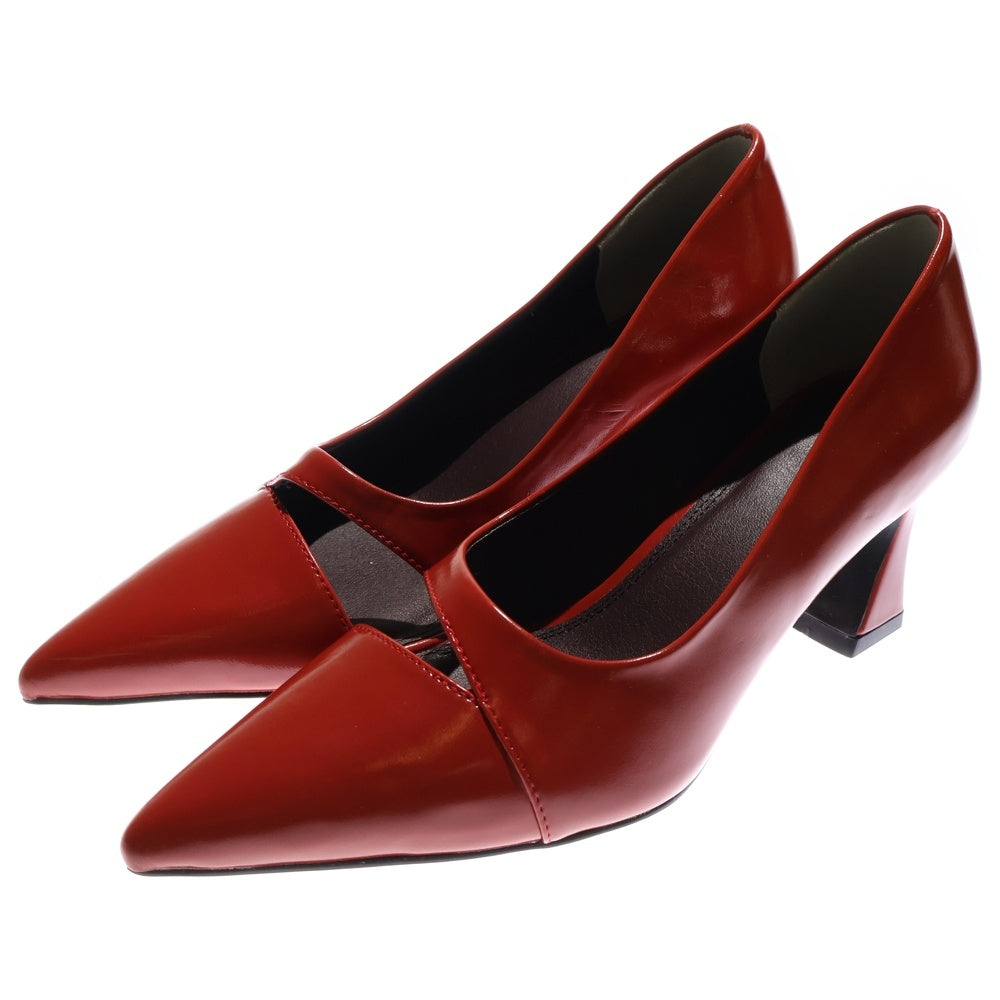 AMERI(アメリ) ポインテッドトゥ レザーハイヒール レディース レッド