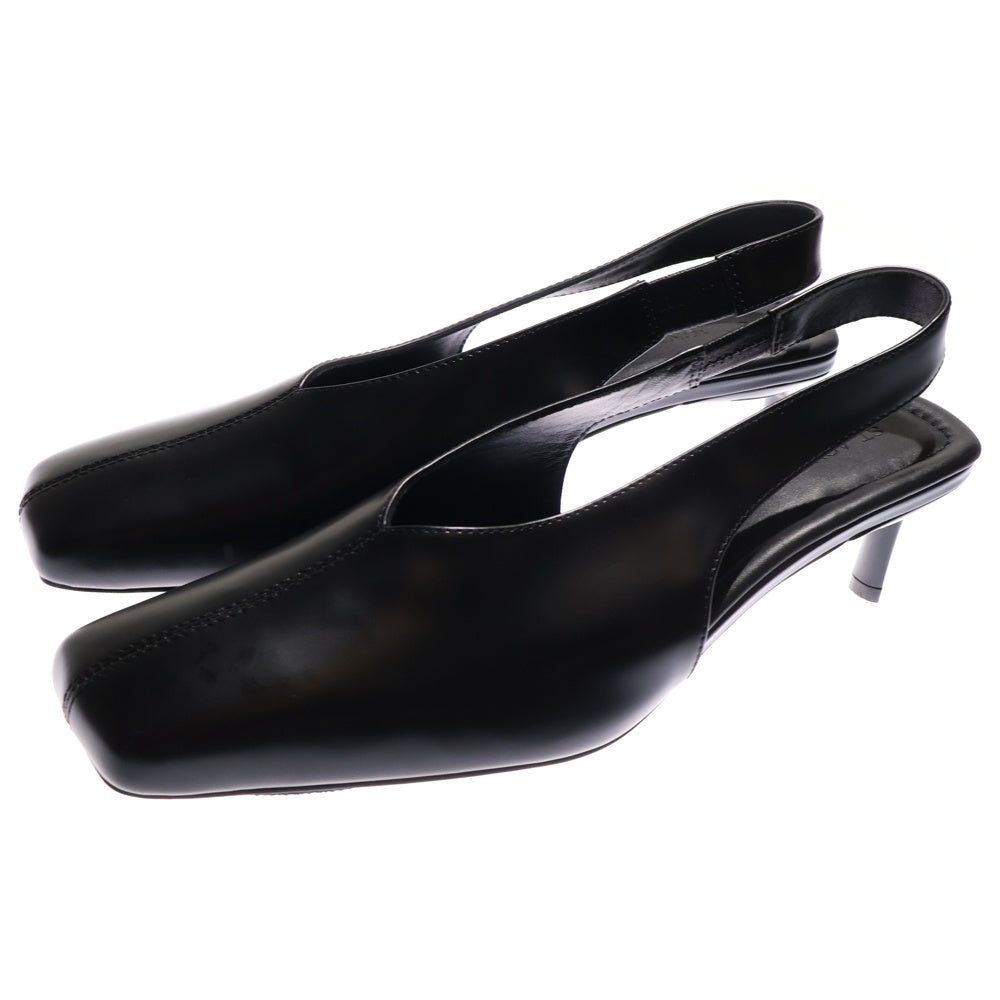 NO BRAND(ノーブランド) ST.AGNI (セントアグニ) スクエアトゥー レザーパンプス レディース ブラック