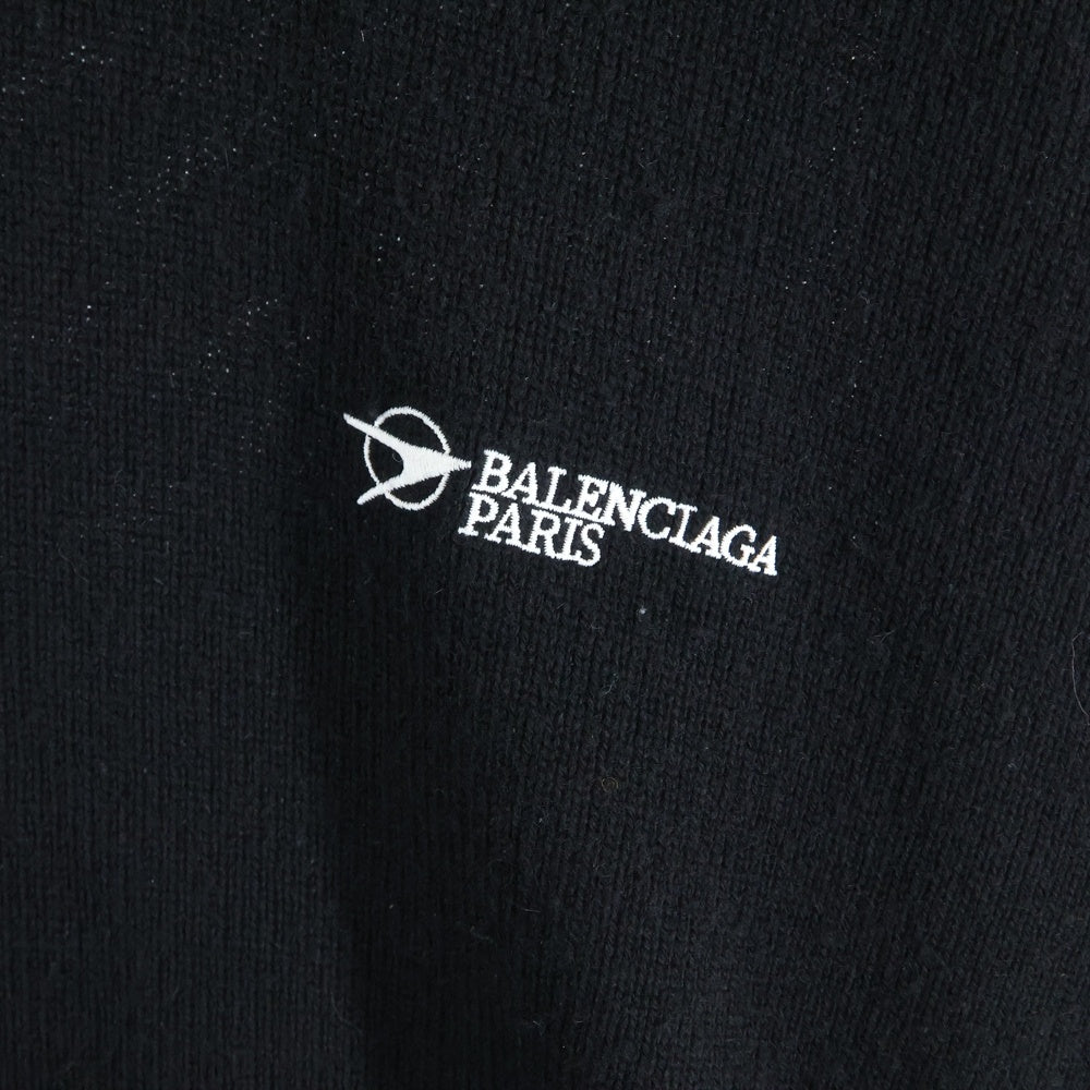 BALENCIAGA(バレンシアガ) 21SS エンブロイダリー ロゴ ニット セーター ブラック 657405