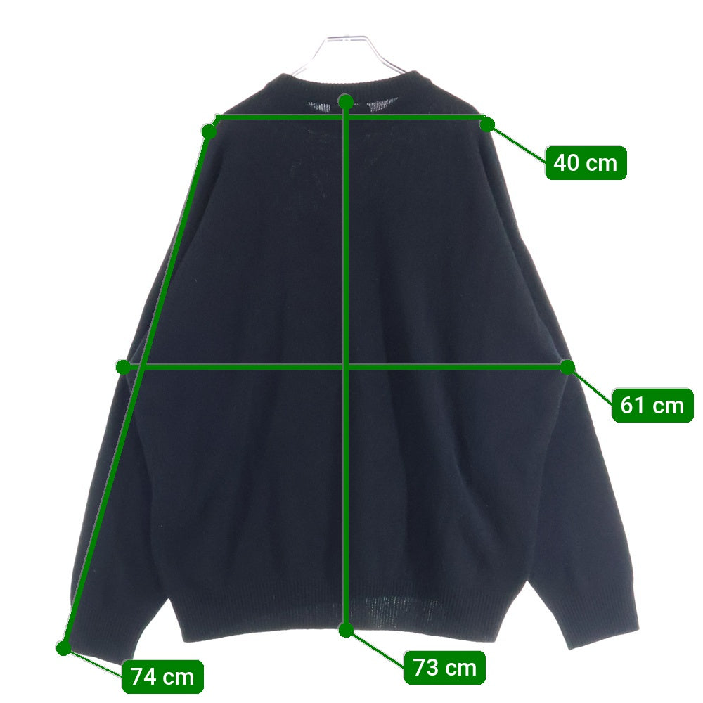 BALENCIAGA(バレンシアガ) 21SS エンブロイダリー ロゴ ニット セーター ブラック 657405