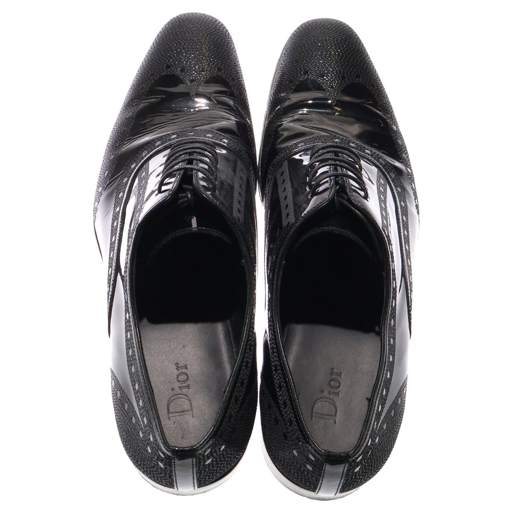 Christian Dior(クリスチャンディオール) ウィングチップ レースアップ レザードレスシューズ ブラック 13HBM