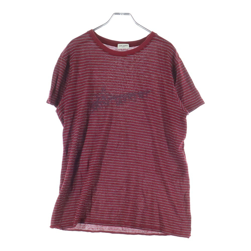 サンローラン 赤✖黒ボーダー SAINT LAURENT PARIS (サンローランパリ