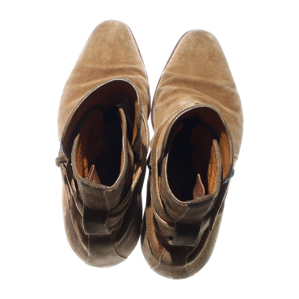 SAINT LAURENT PARIS(サンローランパリ) スウェードレザー ワイアットジョッパーブーツ ブラウン