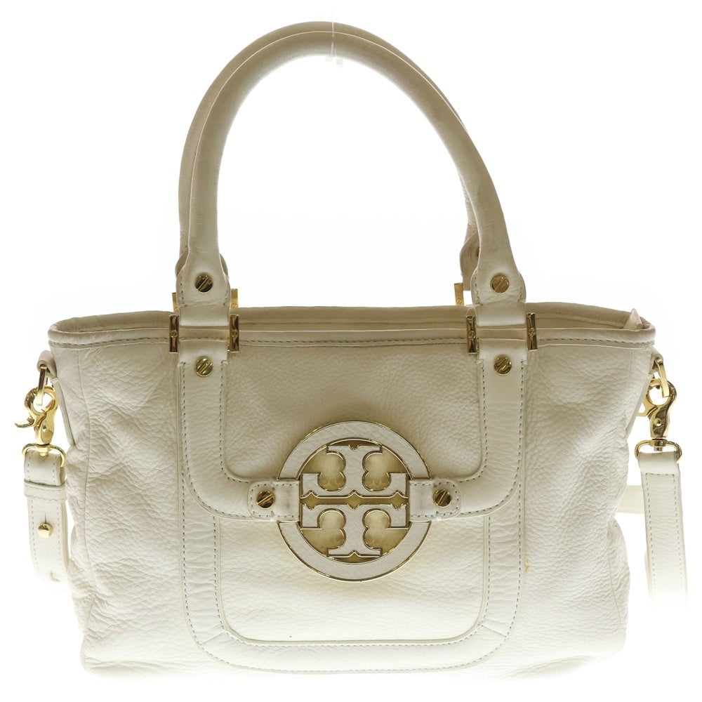 TORY BURCH(トリー バーチ) AMANDA アマンダ 2WAY レザーショルダーバッグ ハンドバッグ ホワイト レディース
