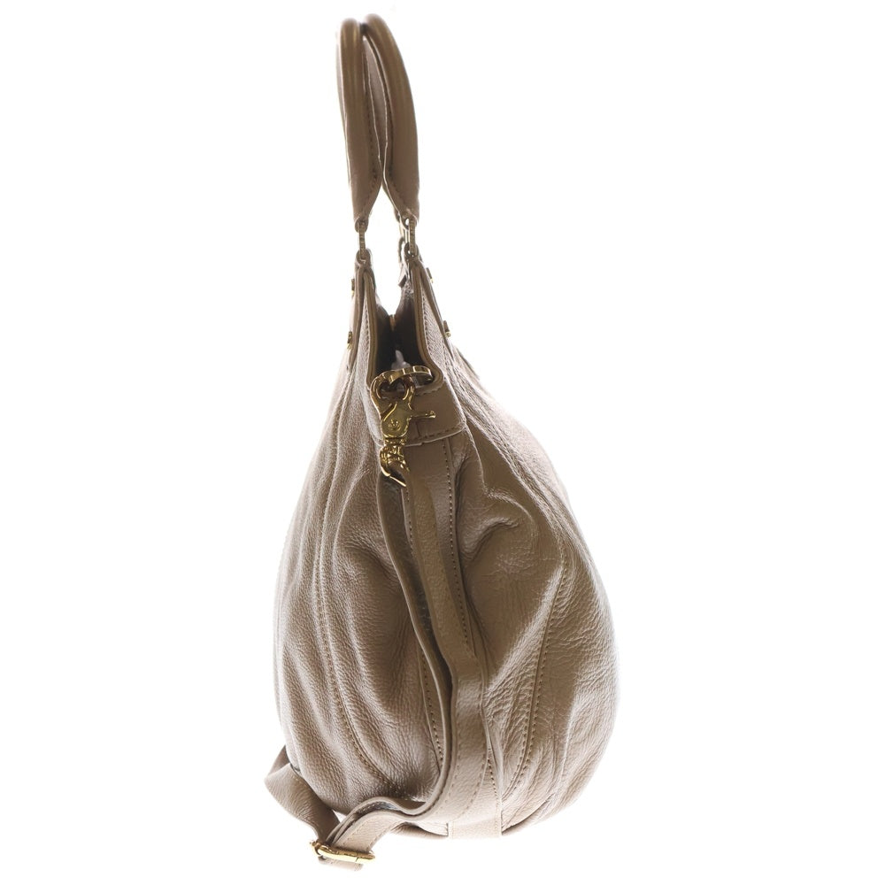 TORY BURCH(トリー バーチ) ロゴプレート 2WAY レザーショルダーバッグ ハンドバッグ ブラウン レディース