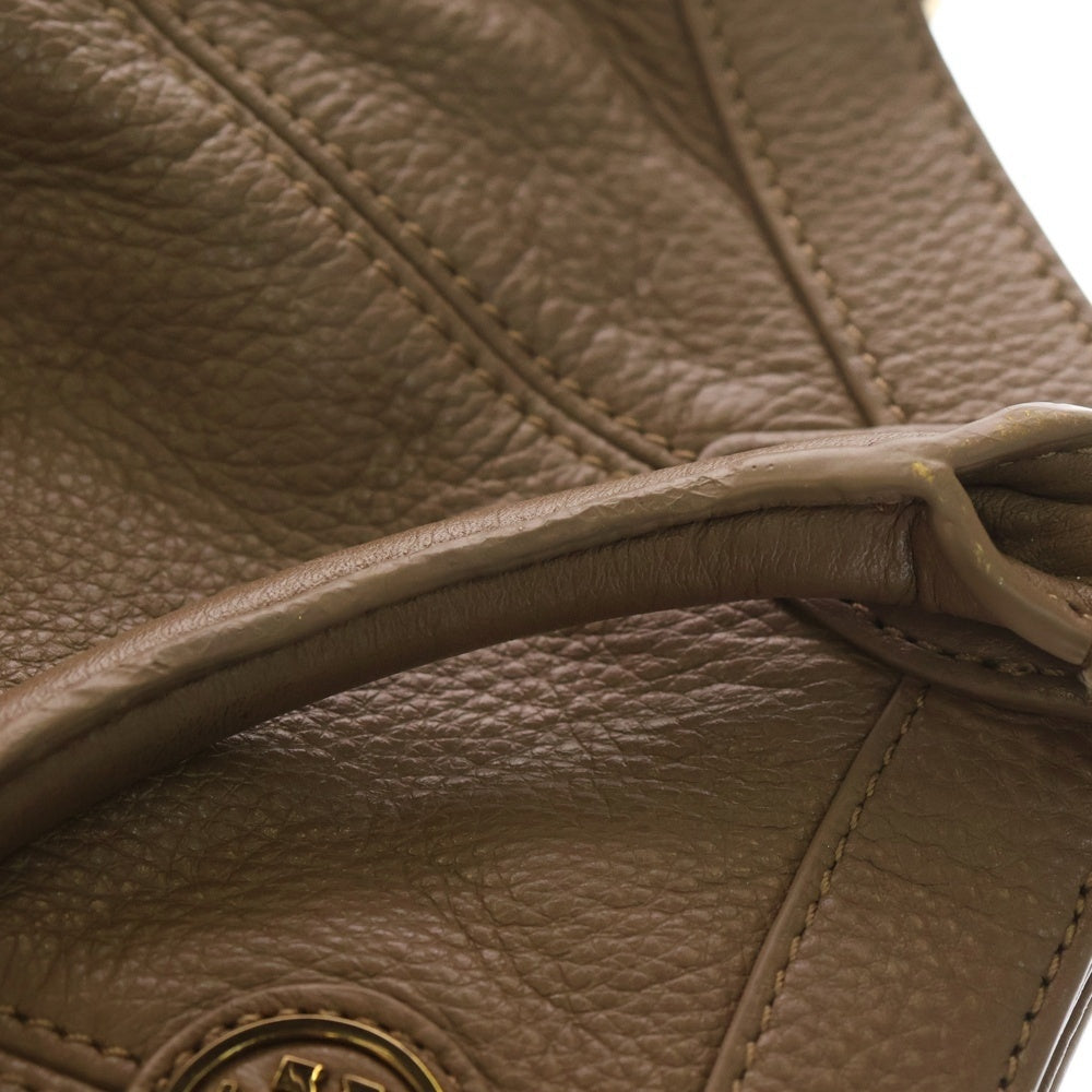 TORY BURCH(トリー バーチ) ロゴプレート 2WAY レザーショルダーバッグ ハンドバッグ ブラウン レディース