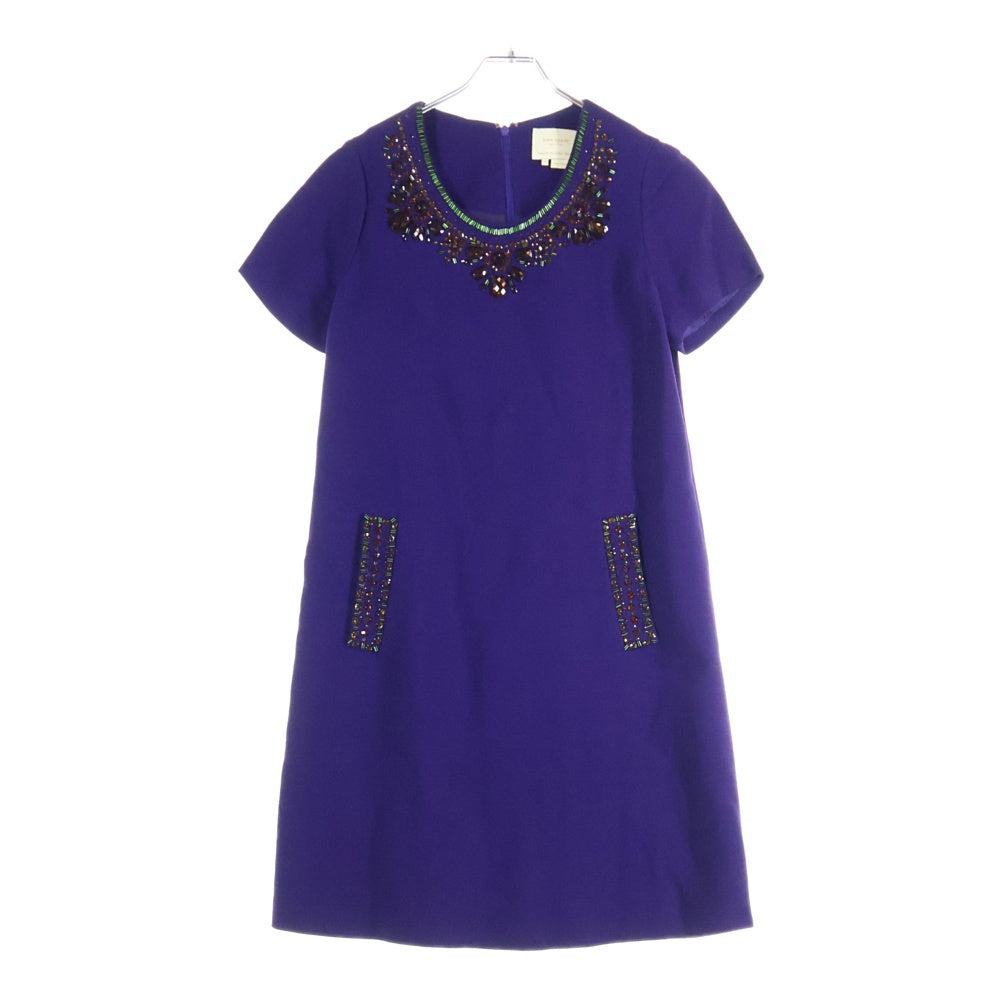 ケイトスペード　新品・未使用ノースリーブドレス Kate Spade(ケイトスペード) ストーンデザイン ショートスリーブ