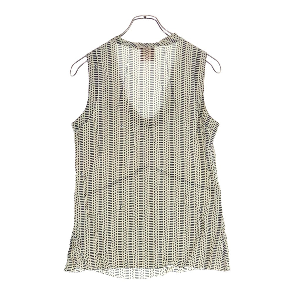 TORY BURCH(トリー バーチ) 総柄 ノースリーブカットソー レディース ネイビー/ベージュ 12121166