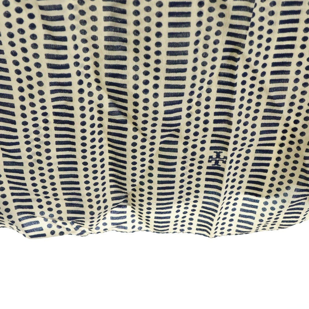 TORY BURCH(トリー バーチ) 総柄 ノースリーブカットソー レディース ネイビー/ベージュ 12121166