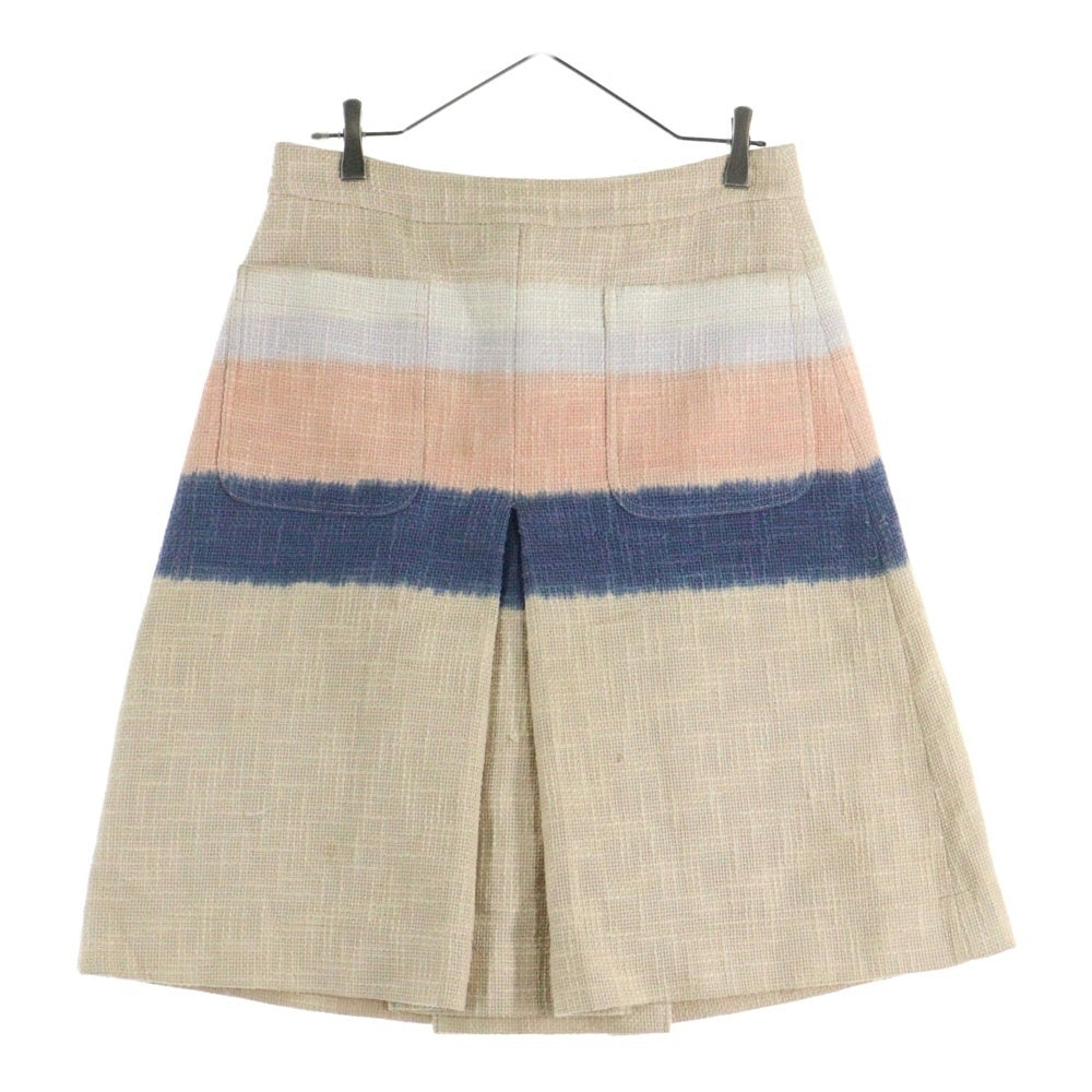 TORY BURCH(トリー バーチ) ボーダー ポリコットンスカート レディース ベージュ 12131319