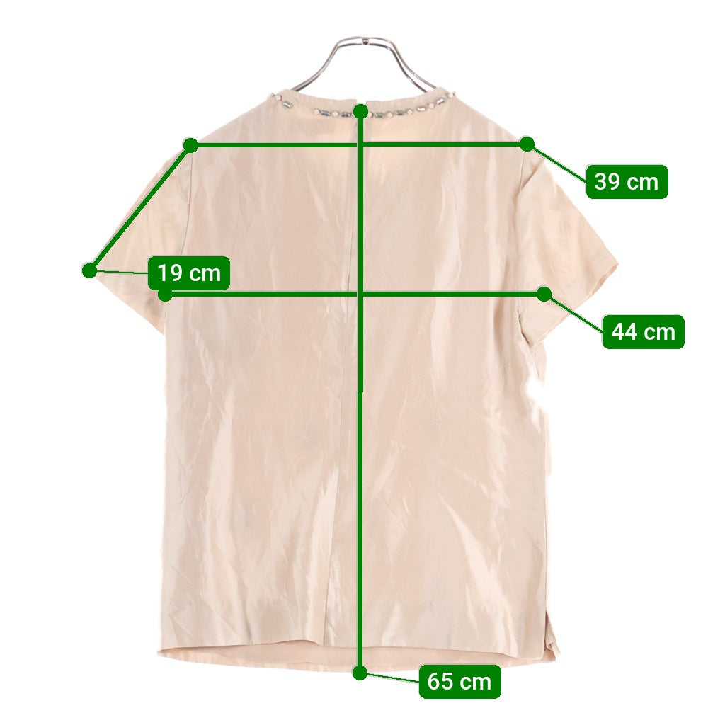 TORY BURCH(トリー バーチ) スタッズ付き クルーネック半袖Tシャツ カットソー レディース ピンク 41131106