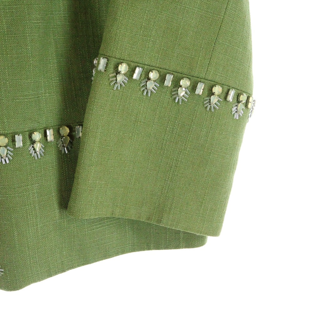 TORY BURCH(トリー バーチ) クリアスタッズ リネンカーディガン レディース グリーン 12161513