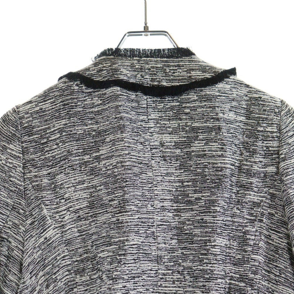 Kate Spade(ケイトスペード) フリンジ ノーカラーボタンジャケット レディース グレー/ブラック NJMU1228