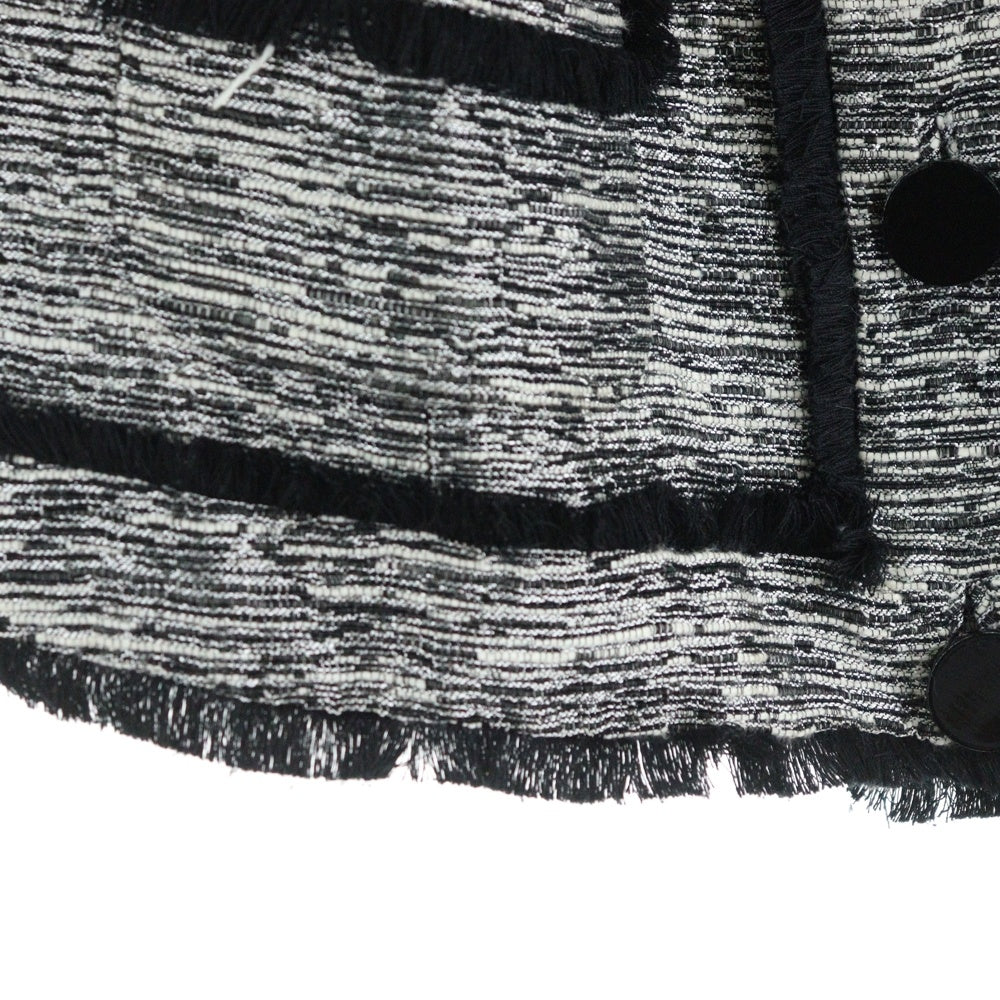 Kate Spade(ケイトスペード) フリンジ ノーカラーボタンジャケット レディース グレー/ブラック NJMU1228