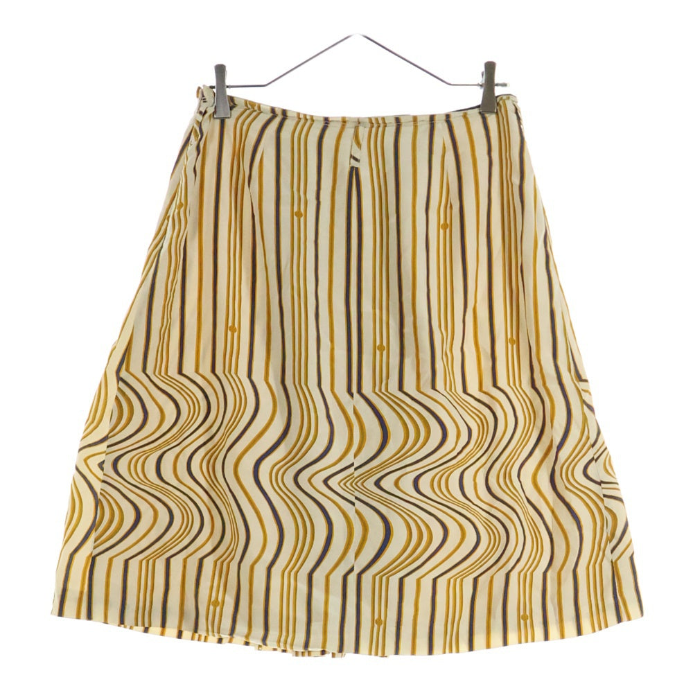 TORY BURCH(トリー バーチ) ストライプ プリーツシルクスカート レディース ベージュ 13121365