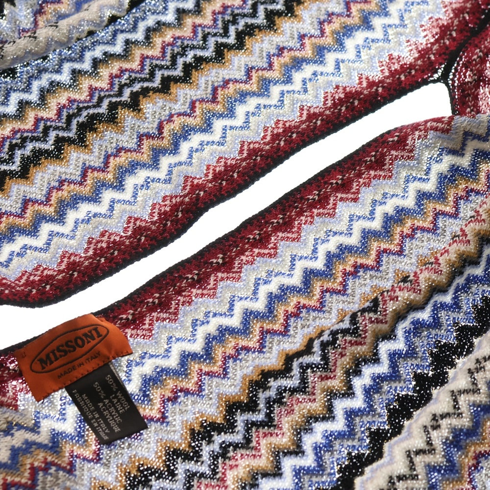 MISSONI(ミッソーニ) 総柄 ウール混アクリルマフラー ストール マルチカラー レディース