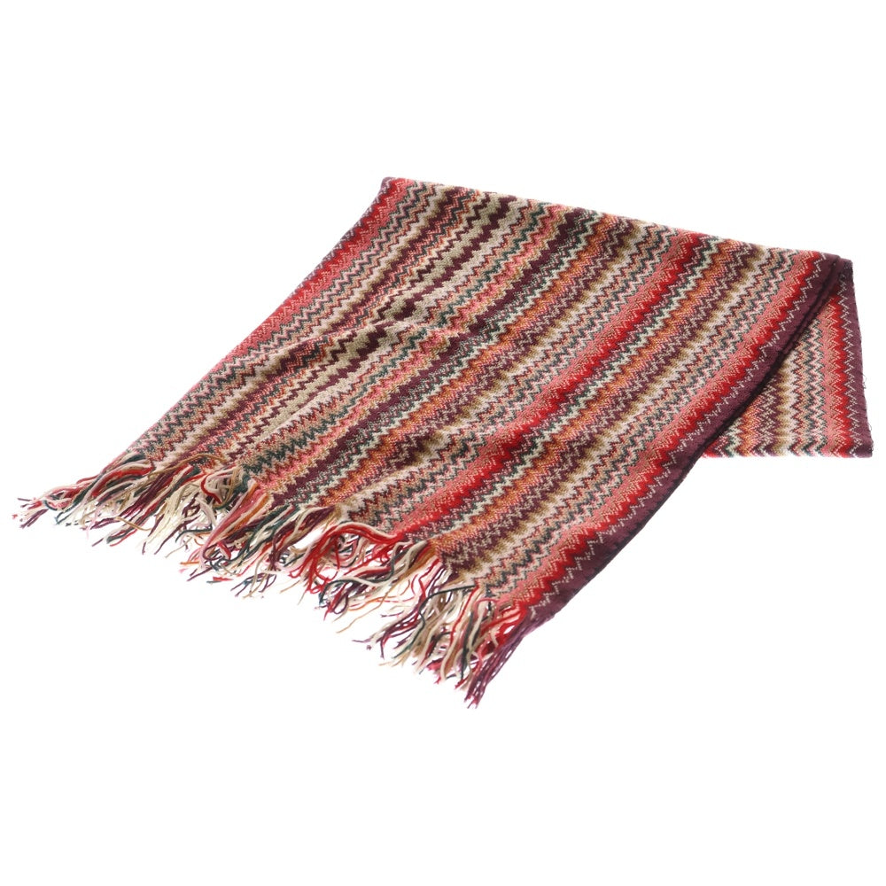 MISSONI(ミッソーニ) 総柄 ウール混アクリルマフラー ストール マルチカラー レディース