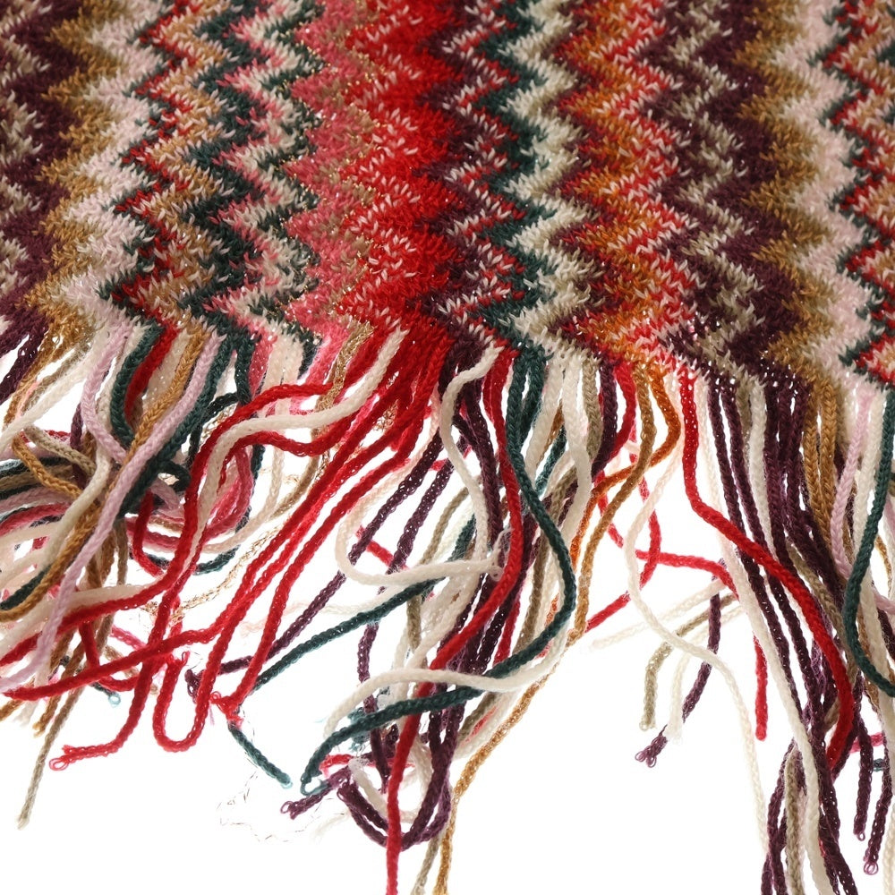 MISSONI(ミッソーニ) 総柄 ウール混アクリルマフラー ストール マルチカラー レディース