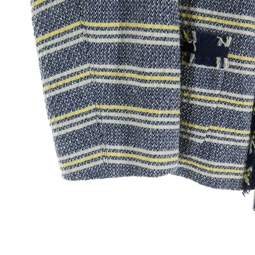 Max Mara(マックスマーラ) ボーダー フリンジノーカラージャケット レディース ネイビー 50410257-42-01