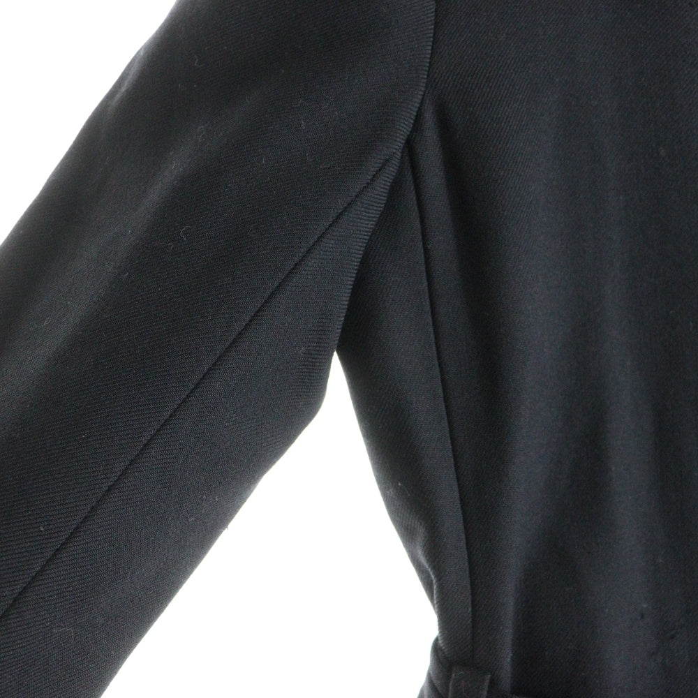 TORY BURCH(トリー バーチ) ベルト付き ウール混 ステンカラーコート レディース ブラック 34111534