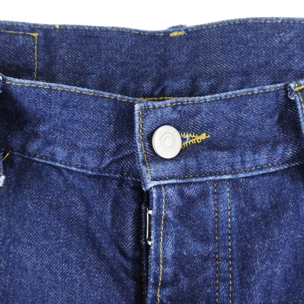 Maison Margiela(メゾンマルジェラ) マルチポケット アジャスター付き 切り抜きデザイン ボタンフライ デニムパンツ インディゴ S30LA0121