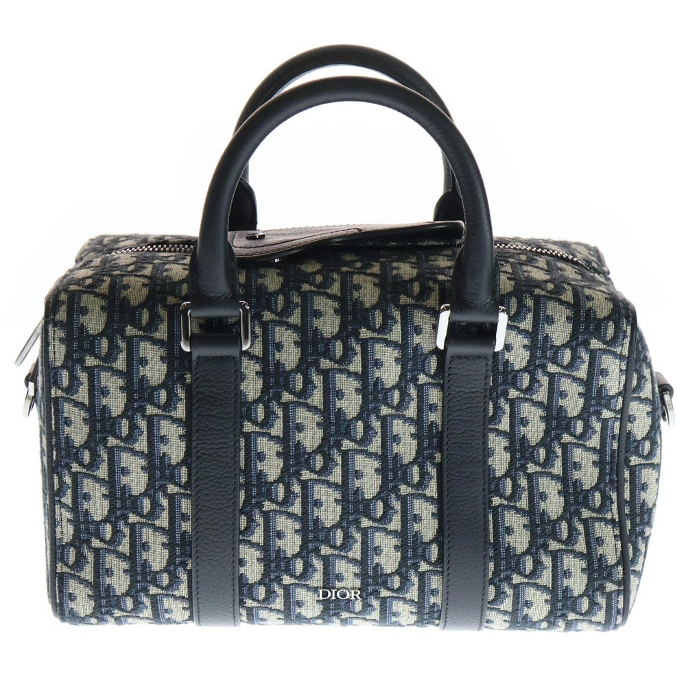 Christian Dior(クリスチャンディオール) LINGOT 26 トロッター ランゴー ロゴデザイン キャンバスハンドバッグ ベージュ/ブラック 00-BO-0202 レディース