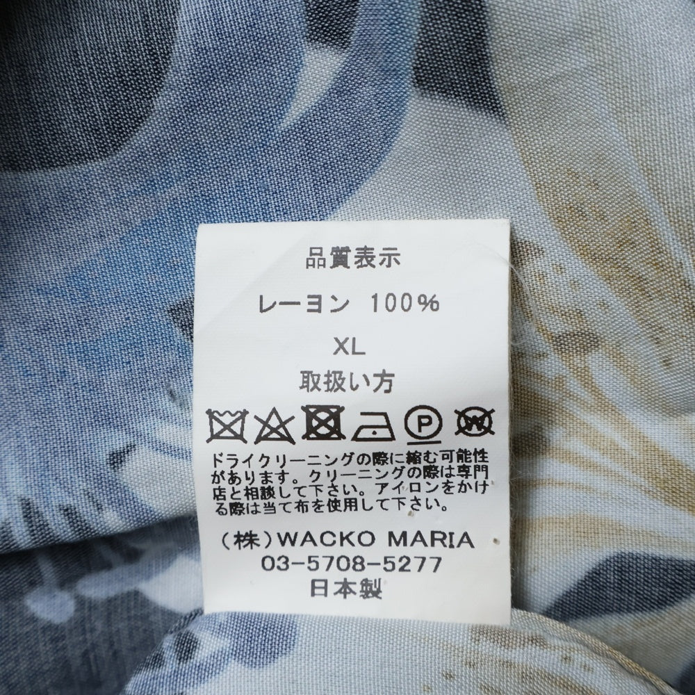 WACKO MARIA(ワコマリア) 17SS CHOOSE別注 FLOWER ALOHA S/S SHIRT アロハシャツ ハワイアンシャツ 百合 ブラック 17SS-WMGP-CHOOSE-HI01