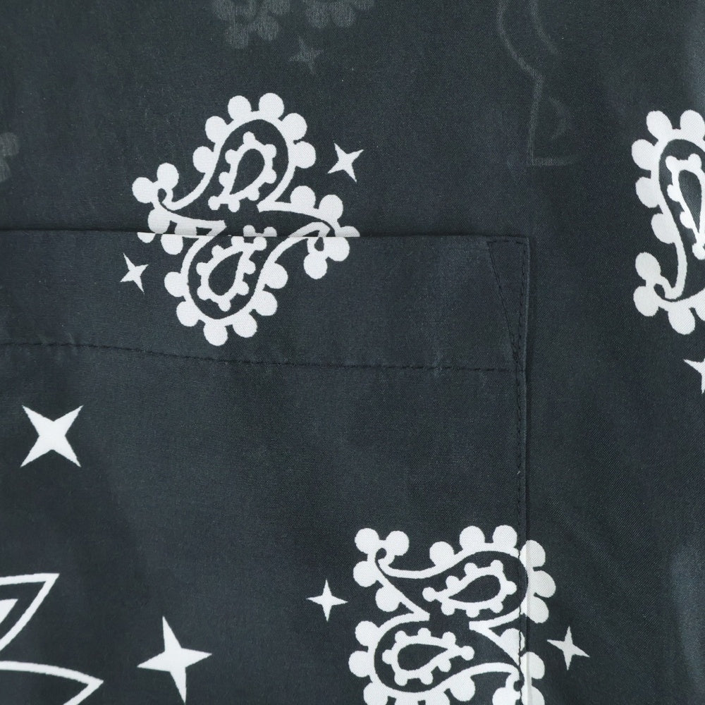 SUPREME(シュプリーム) 21SS Bandana Silk S/S Shirt バンダナ シルク オープンカラー 半袖 シャツ ブラック