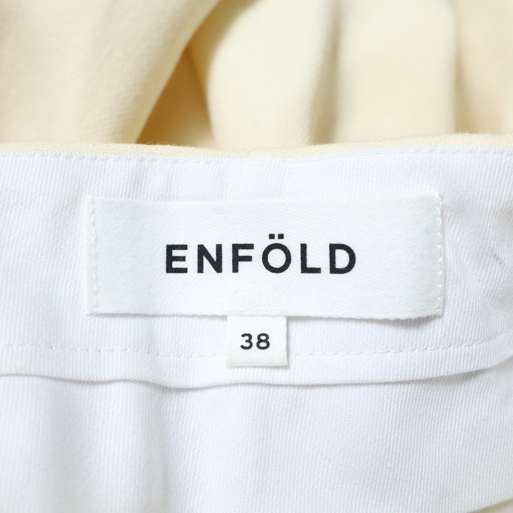 ENFOLD(エンフォルド) ウールワイドスラックスパンツ レディース ベージュ 300BA131-2140