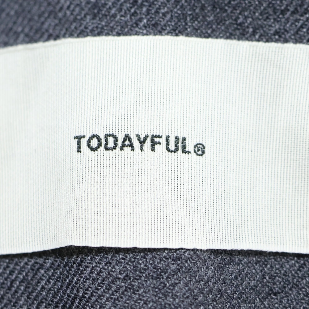 TODAYFUL(トゥデイフル) 23AW DOUBLEFACE WOOL KEYNECK DRESS ダブルフェイス ウールキーネックドレス ノースリーブワンピース レディース グレー 12320308