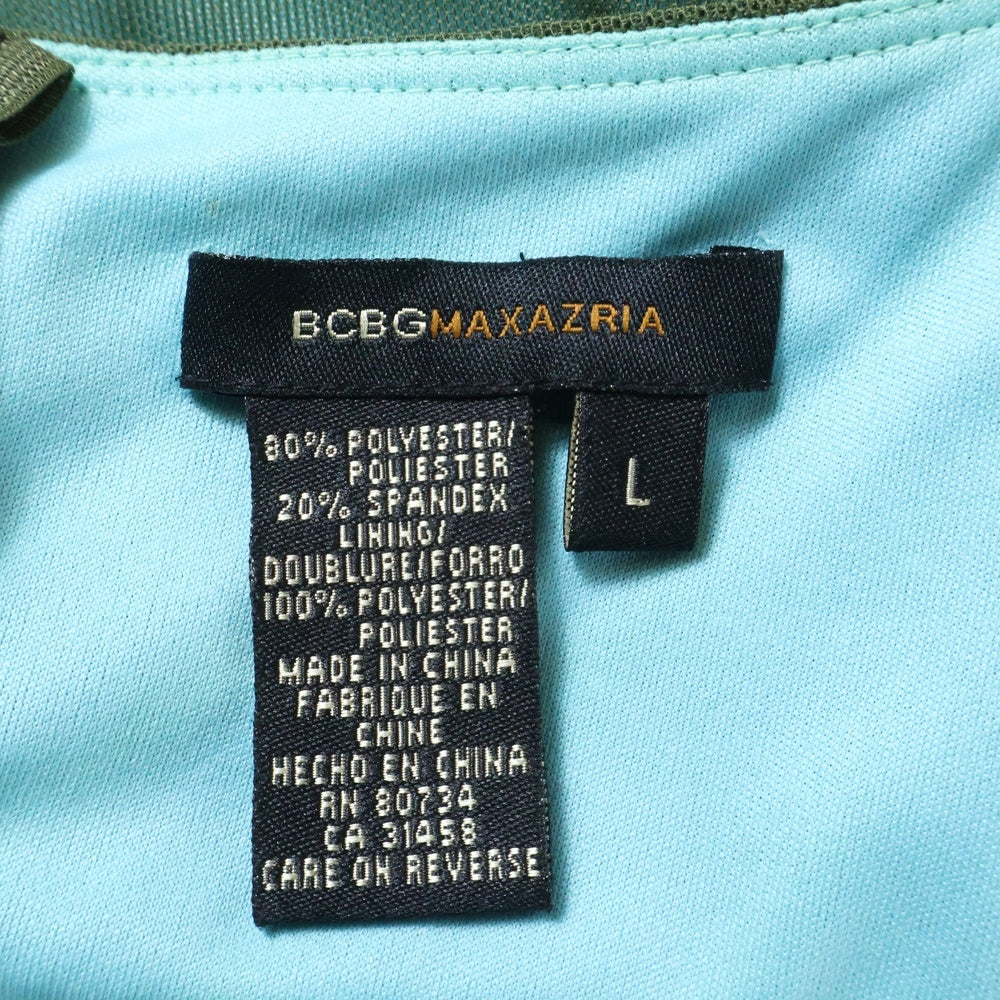 BCBGMAXAZRIA(ビーシービージーマックスアズリア) ビーズデザイン キャミソール ドレス ワンピース グリーン レディース FNS60159