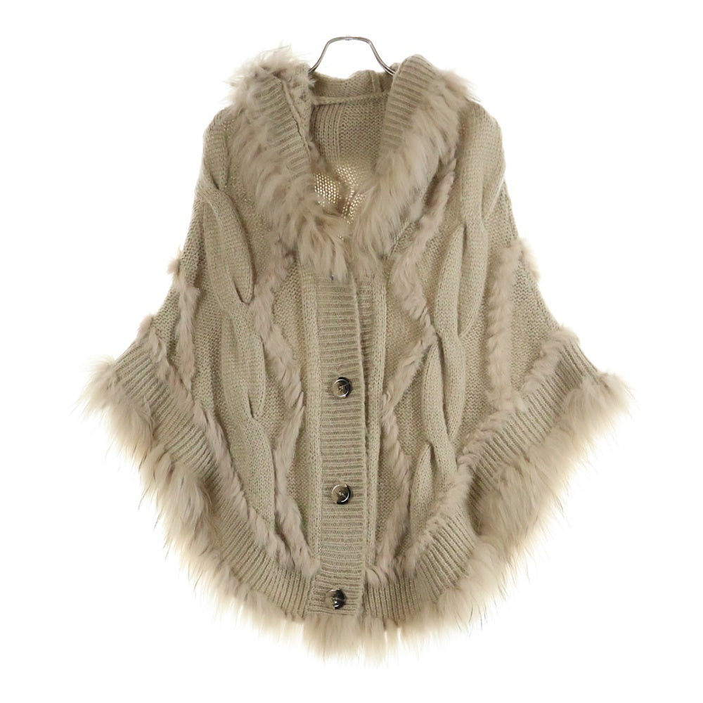 BARNEYS NEWYORK(バーニーズ ニューヨーク) ファーフーデット ボタンダウン 二ットカーディガン レディース